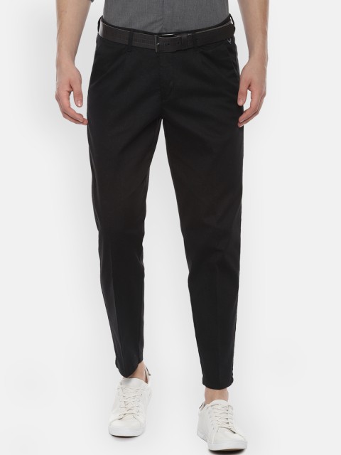

Allen Solly Men Black Slim Fit Solid Formal Trousers