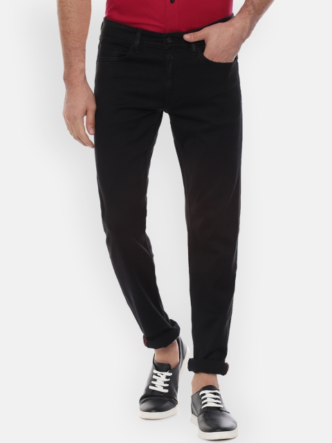 

Solly Jeans Co. Men Black Skinny Fit Mid-Rise Clean Look Stretchable Jeans