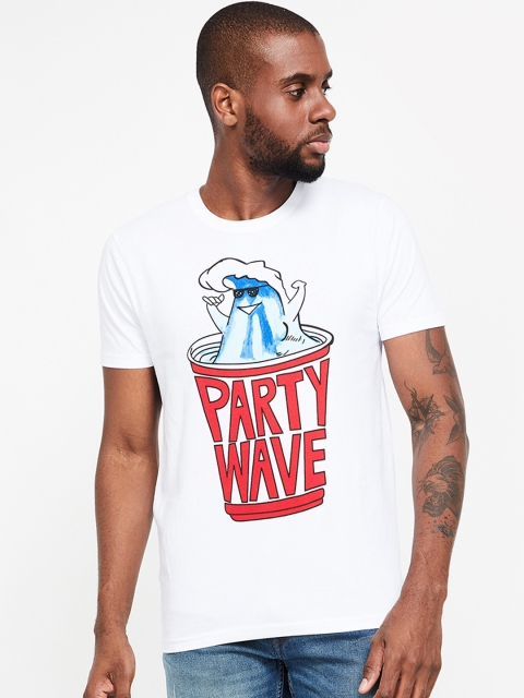 

Fame Forever by Lifestyle Men White Printed Round Neck T-shirt