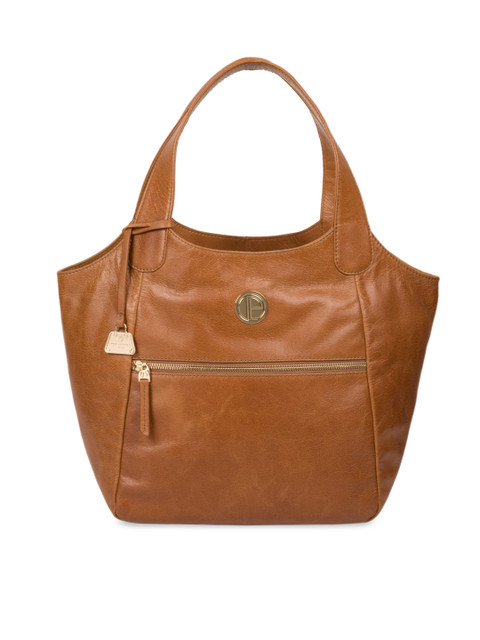 

PURE LUXURIES LONDON Women Tan Brown Solid Genuine Leather Mimosa Tote Bag