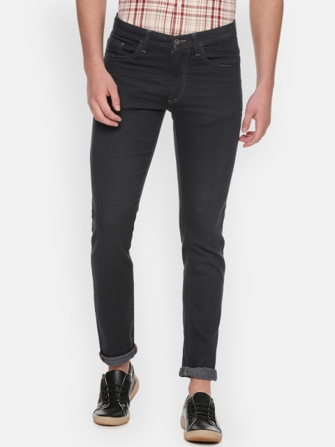 

Solly Jeans Co. Men Black Skinny Fit Mid-Rise Clean Look Stretchable Jeans