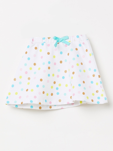 

Juniors by Lifestyle Girls White Printed A-Line Skirt