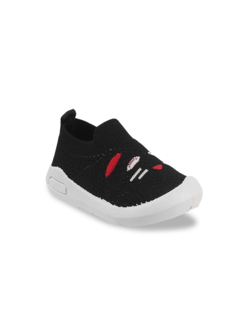 

Kittens Girls Black Woven Design Slip-On Sneakers