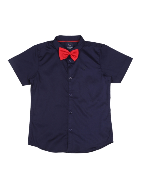 

Allen Solly Junior Boys Navy Blue Slim Fit Solid Party Shirt