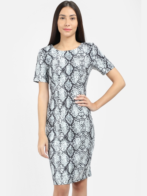 

COVER STORY Women Black Animal Print Sheath Dress