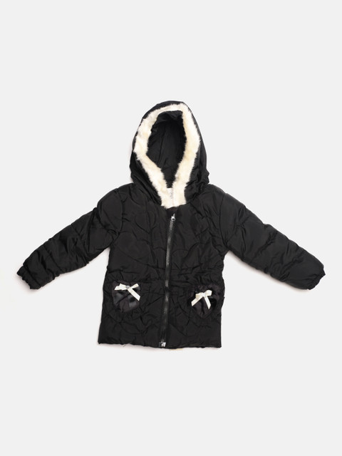 

The Sandbox Clothing Co. Girls Black Solid Windcheater Jacket