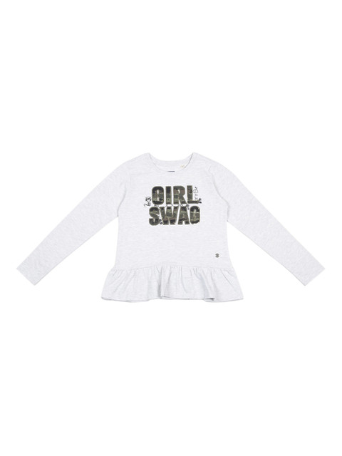 

Allen Solly Junior Girls Grey Printed Peplum Top