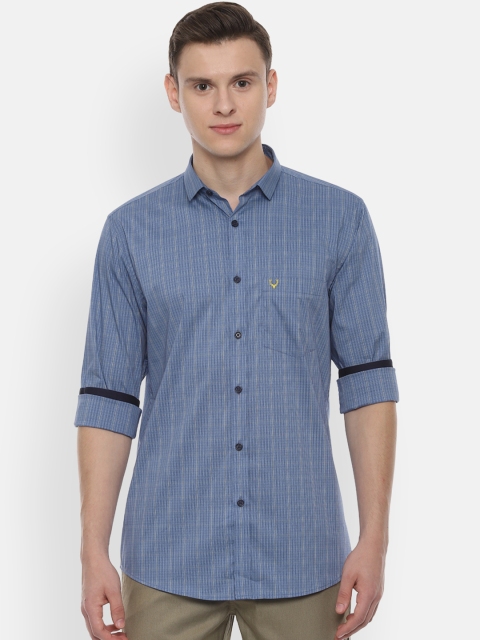 

Allen Solly Men Blue Slim Fit Checked Casual Shirt