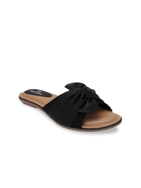 

pelle albero Women Black Solid Open Toe Flats