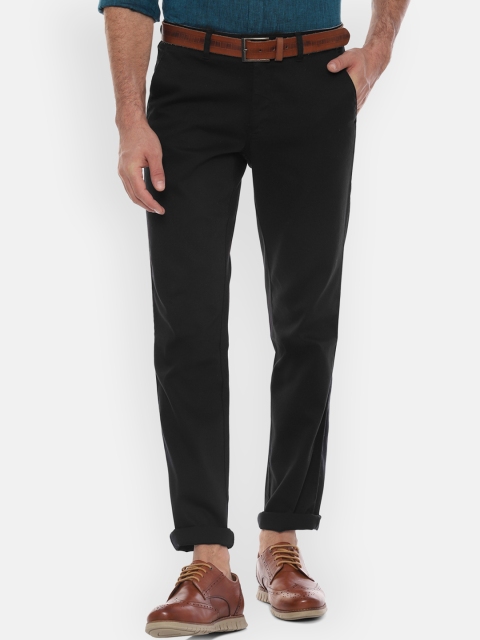 

Van Heusen Sport Men Black Slim Fit Solid Regular Trousers