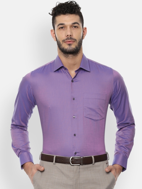

Van Heusen Men Purple Slim Fit Self Design Formal Shirt
