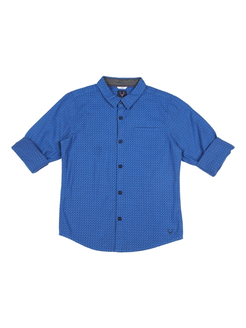 

Allen Solly Junior Boys Blue Regular Fit Printed Casual Shirt