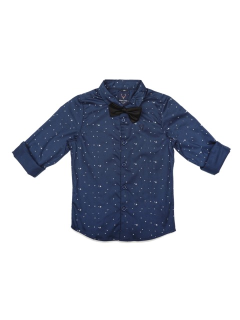 

Allen Solly Junior Boys Navy Blue & White Regular Fit Printed Formal Shirt