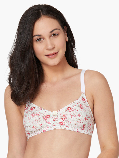 

Ginger by Lifestyle White & Red Printed Non-Wired Non Padded Everyday Bra GNL-BCSOFT-P