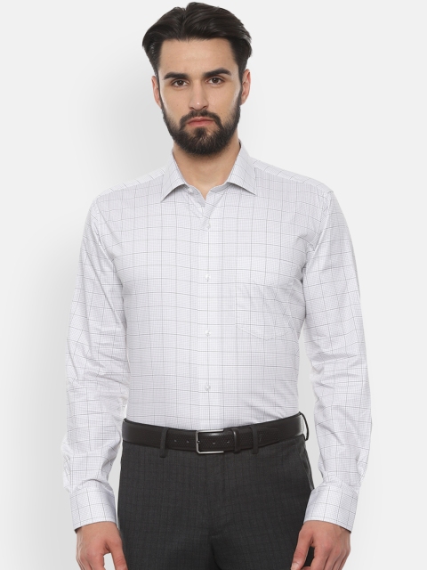

Van Heusen Men White & Black Regular Fit Checked Formal Shirt