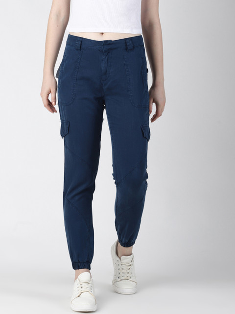 

Blue Saint Women Navy Blue Regular Fit Solid Joggers