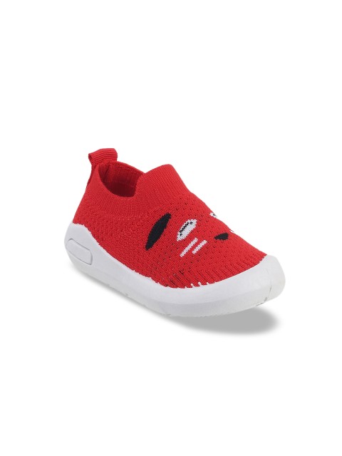 

Kittens Girls Red Woven Design Slip-On Sneakers
