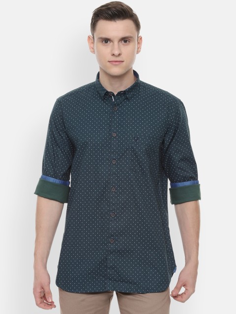 

Allen Solly Men Green Slim Fit Printed Casual Shirt