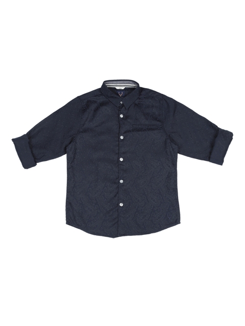 

Allen Solly Junior Boys Navy Blue Regular Fit Printed Casual Shirt