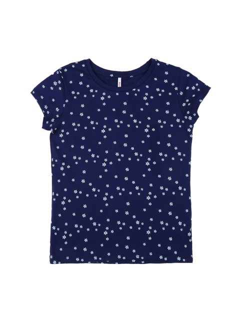

POPPERS by Pantaloons Girls Navy Blue Printed Round Neck T-shirt