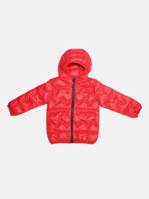 

The Sandbox Clothing Co. Unisex Red Self Design Windcheater Jacket