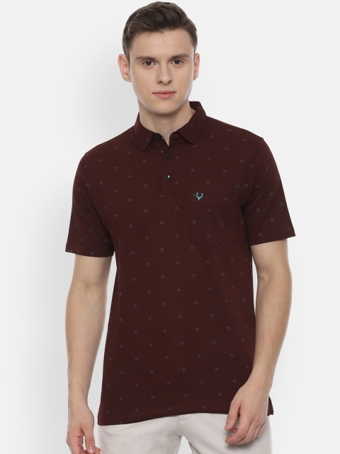 

Allen Solly Men Brown Printed Polo Collar T-shirt