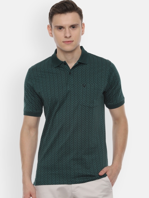 

Allen Solly Men Green Printed Polo Collar T-shirt