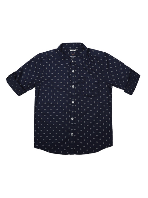 

Allen Solly Junior Boys Navy Blue Regular Fit Printed Casual Shirt