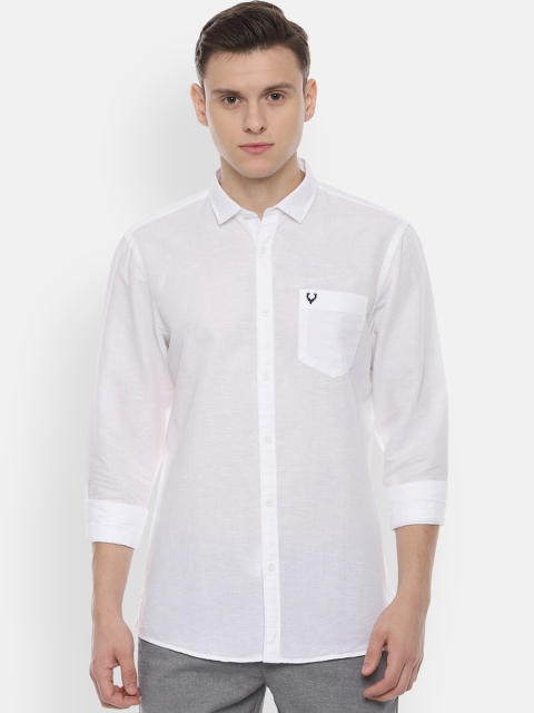 

Solly Jeans Co. Men White Regular Fit Solid Casual Shirt