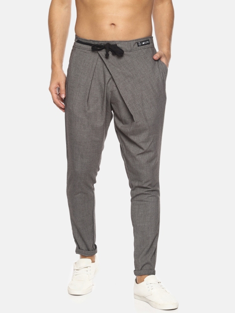 

KULTPRIT Men Grey Skinny Fit Solid Regular Trousers