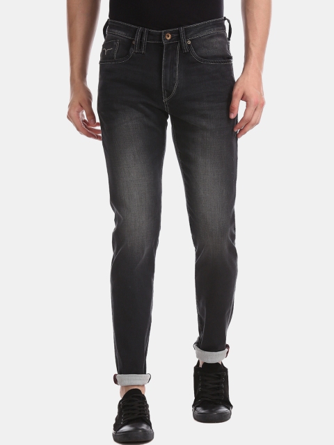 

Flying Machine Men Black Tapered Fit Mid-Rise Clean Look Stretchable Jeans