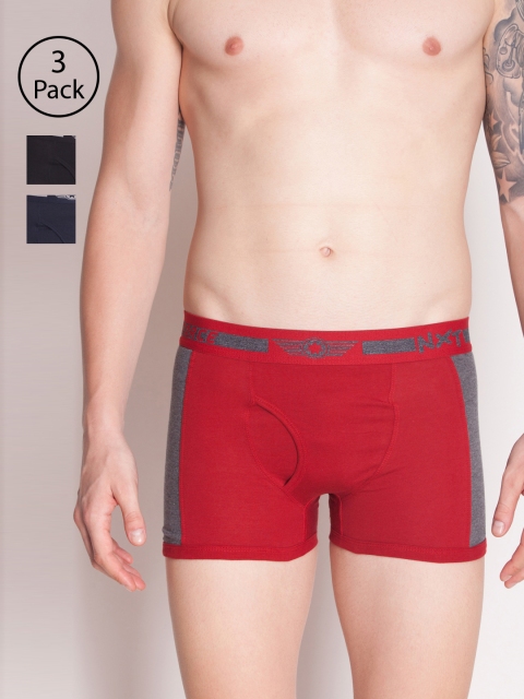 

Force NXT Men Set of 3 Multi-coloured Solid Assorted Trunks MNFF-132-PO3