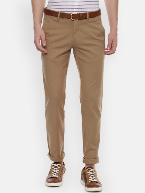 

Van Heusen Men Beige Slim Fit Solid Chinos