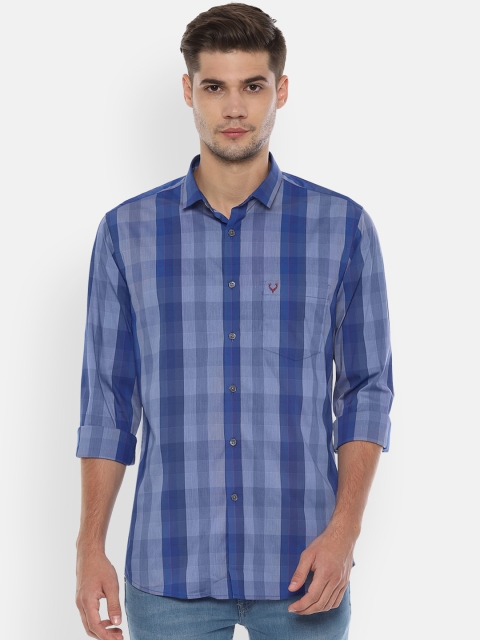 

Allen Solly Men Blue Slim Fit Checked Casual Shirt