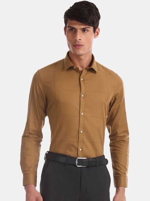 

Arrow Men Brown Slim Fit Checked Formal Shirt