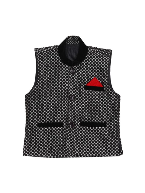 

Kidling Boys Black Party Wear Nehru Jacket