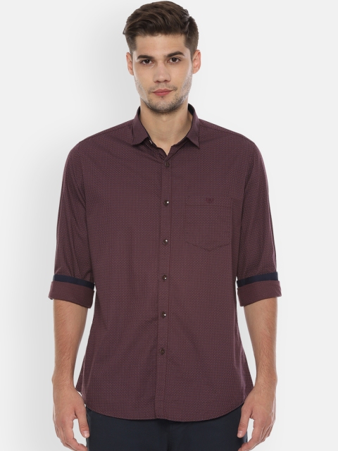 

Van Heusen Sport Men Maroon Slim Fit Printed Casual Shirt