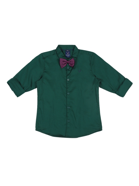 

Allen Solly Junior Boys Green Regular Fit Solid Formal Shirt