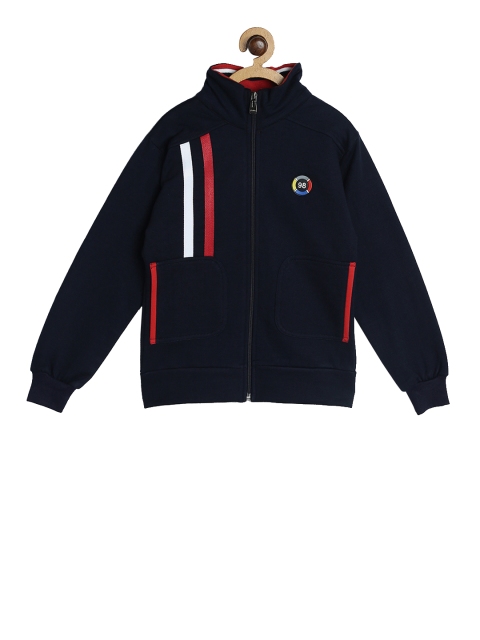 

SWEET ANGEL Unisex Navy Blue Solid Hooded Sweatshirt