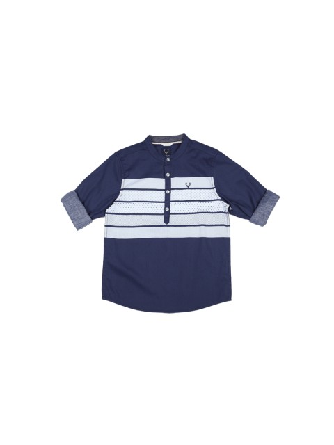 

Allen Solly Junior Boys Navy Blue Regular Fit Colourblocked Casual Shirt