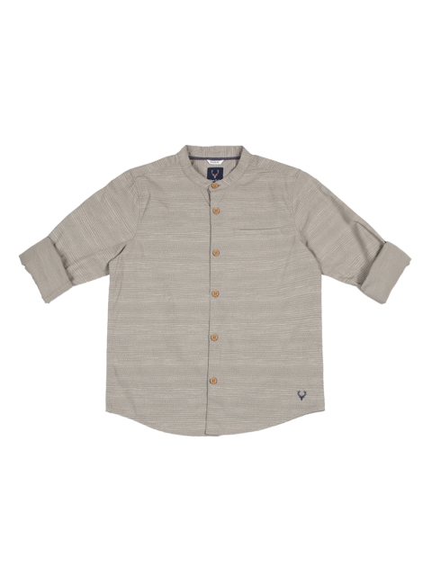 

Allen Solly Junior Boys Grey Regular Fit Printed Casual Shirt