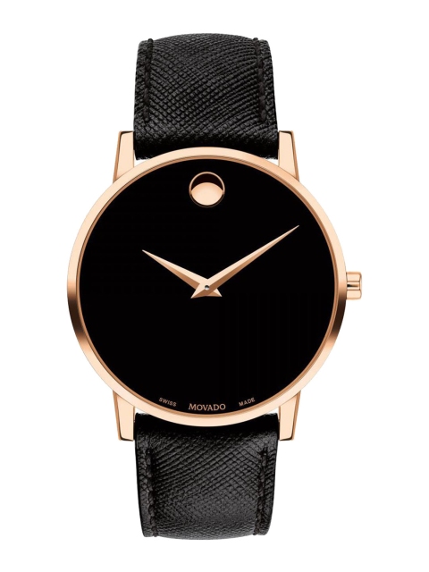 

MOVADO Men Black Museum Classic Swiss Made Analogue Watch 607196