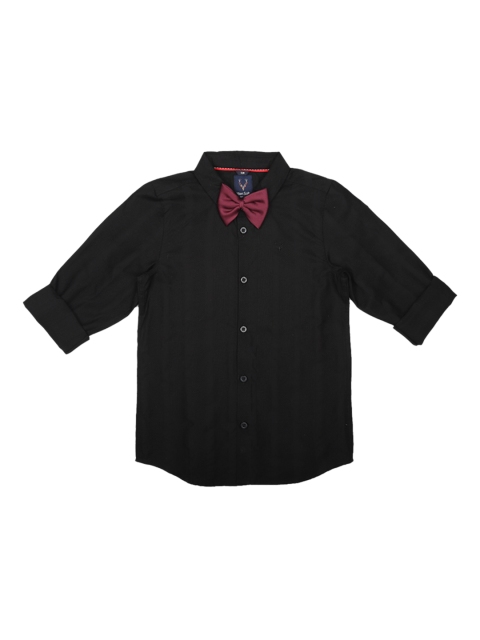 

Allen Solly Junior Boys Black Regular Fit Solid Party Shirt