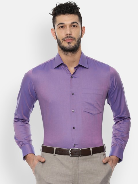 

Van Heusen Men Purple Slim Fit Self Design Formal Shirt