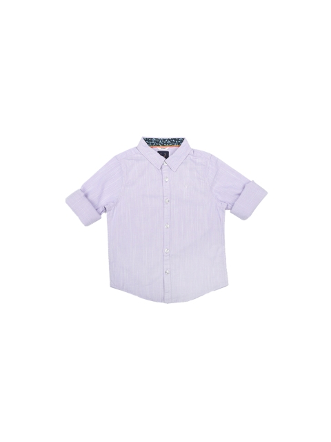 

Allen Solly Junior Boys Purple & White Regular Fit Self Design Casual Shirt