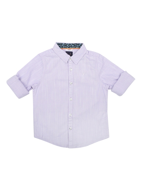 

Allen Solly Junior Boys Purple & White Regular Fit Self Design Casual Shirt