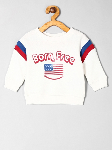 

GAP Boys White Printed Sweatshirt