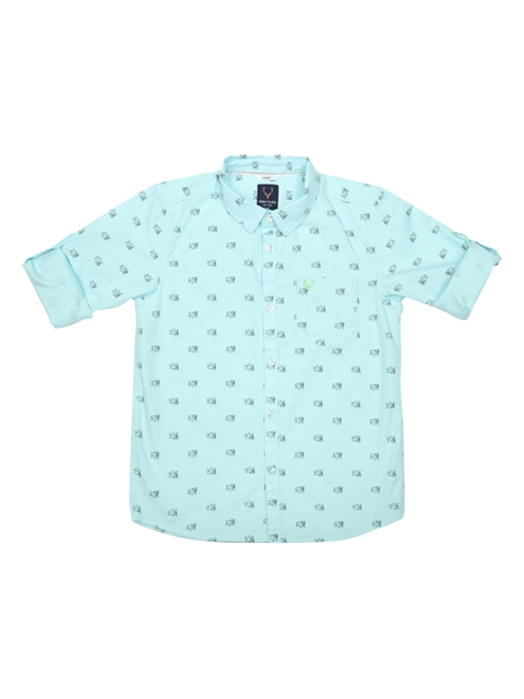 

Allen Solly Junior Boys Turquoise Blue Regular Fit Printed Casual Shirt