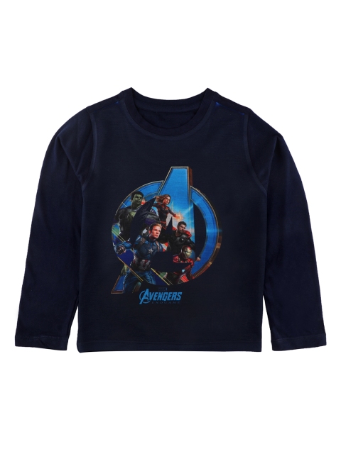 

Marvel by Wear Your Mind Boys Navy Blue Printed Round Neck T-shirt