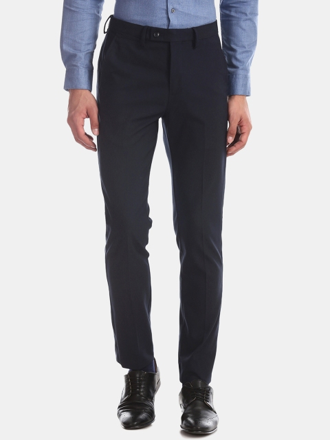 

Arrow Men Blue Tapered Fit Solid Formal Trousers